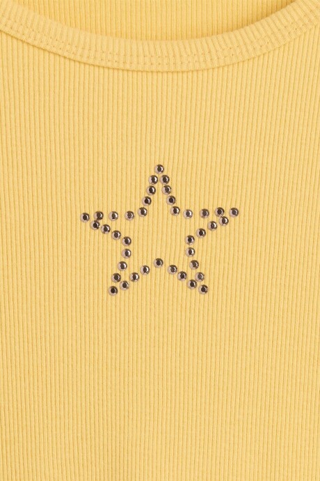 Remera Rib Niña French Almond