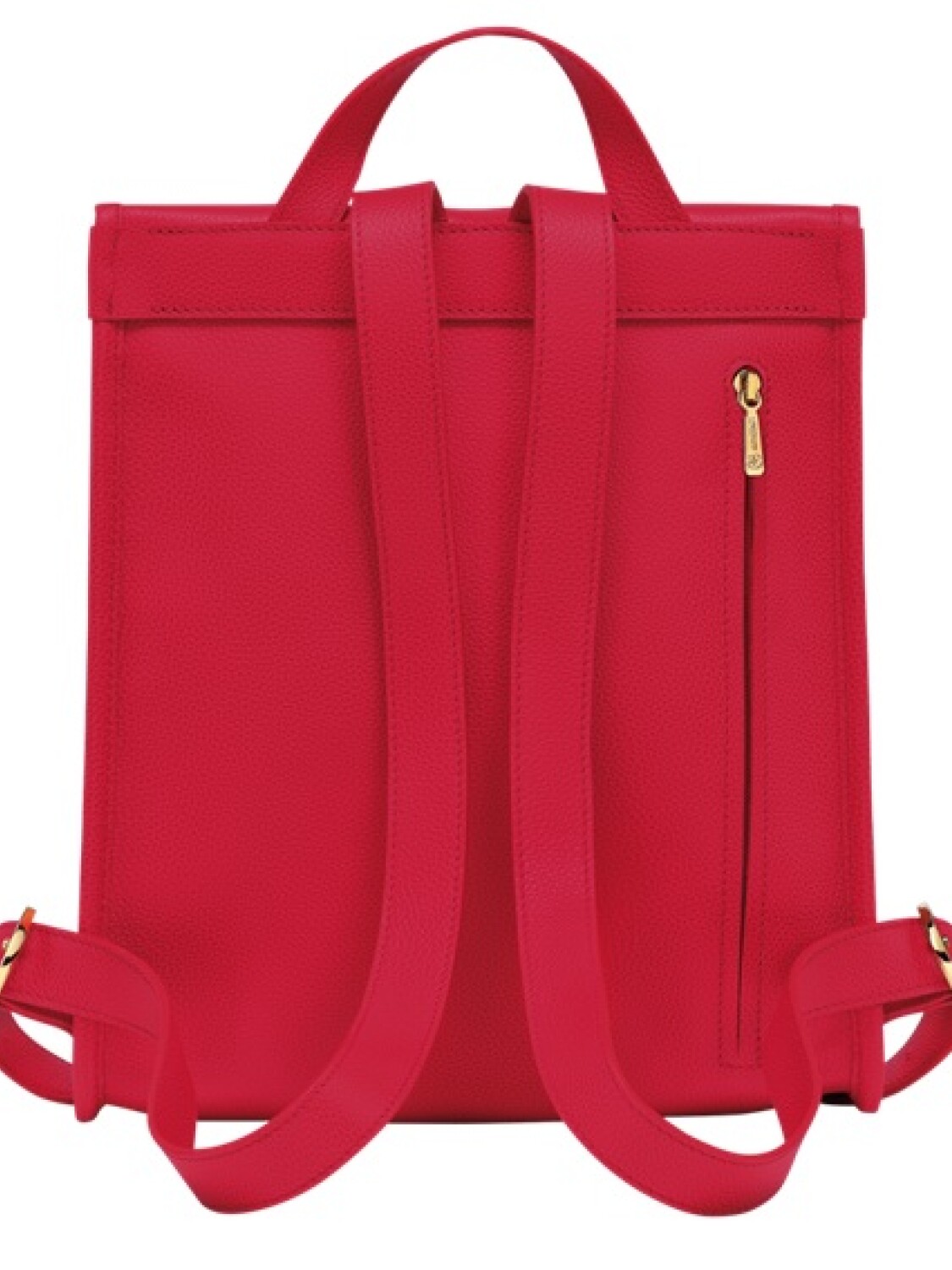 Longchamp -Mochila de cuero, Le foulonné Rojo