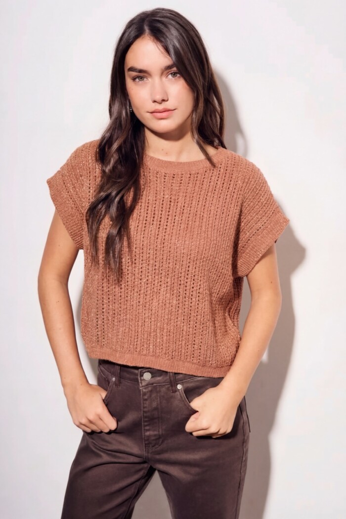 Chaleco Lurex Mocha