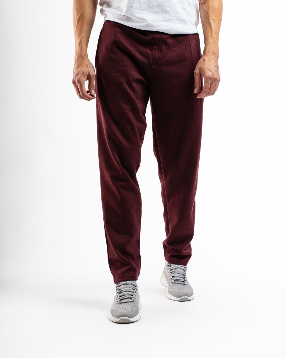 Pantalón de Felpa Slim - Bordo 