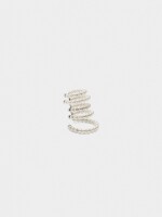 Earcuff Con Aros De Perlas blanco