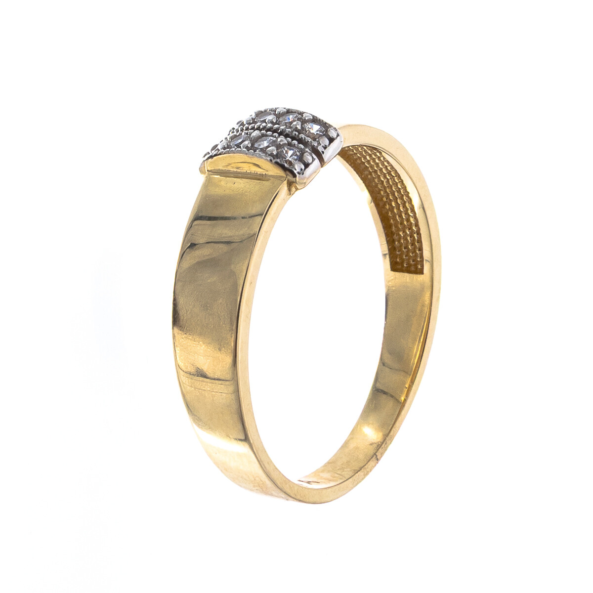 Anillo de oro 9 ktes con circonias. 