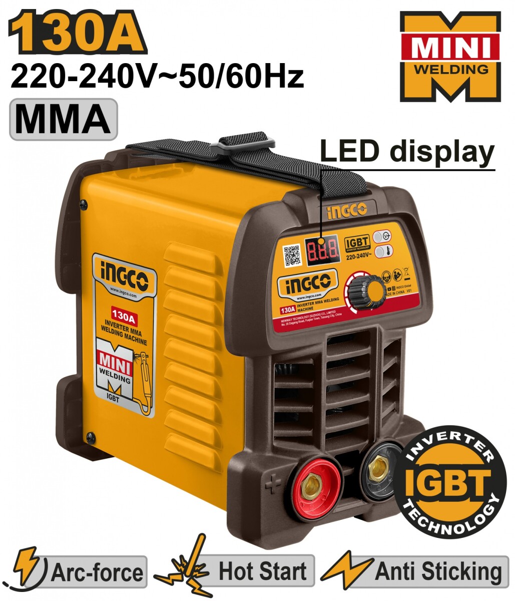 SOLDADORA INVERTER 130AMP IGBT INGCO ING-MMA13049 