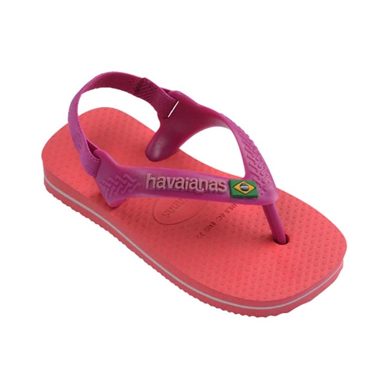 Sandalias Havaianas Baby Brasil Logo Niños Coral/rosa