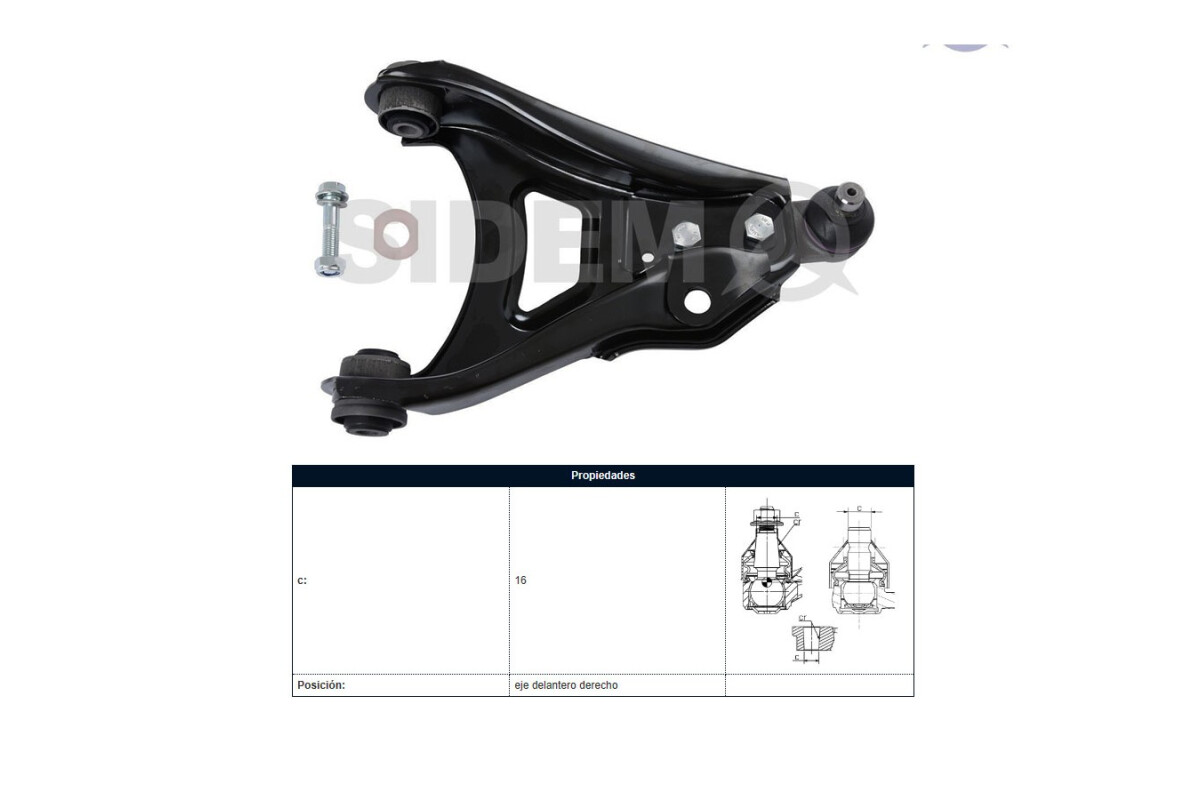 Parilla De Suspension Delantera Renault Clio 96-99 Der Parilla De Suspension Delantera Renault Clio 96-99 Der