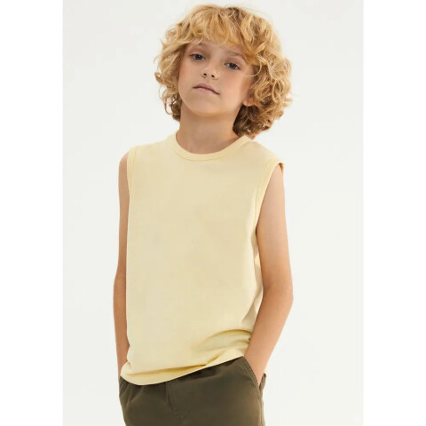 CAMISETA REGATA MASC AMARELO CLARO