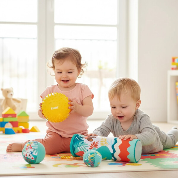 Juguete Sensorial Didáctico Sensorial Set Para Bebe Ludi Color Verde