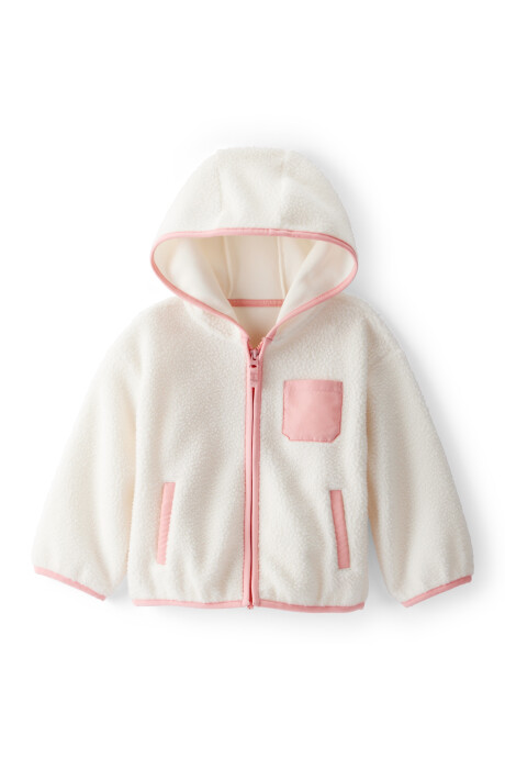 Campera de polar, blanco Sin color