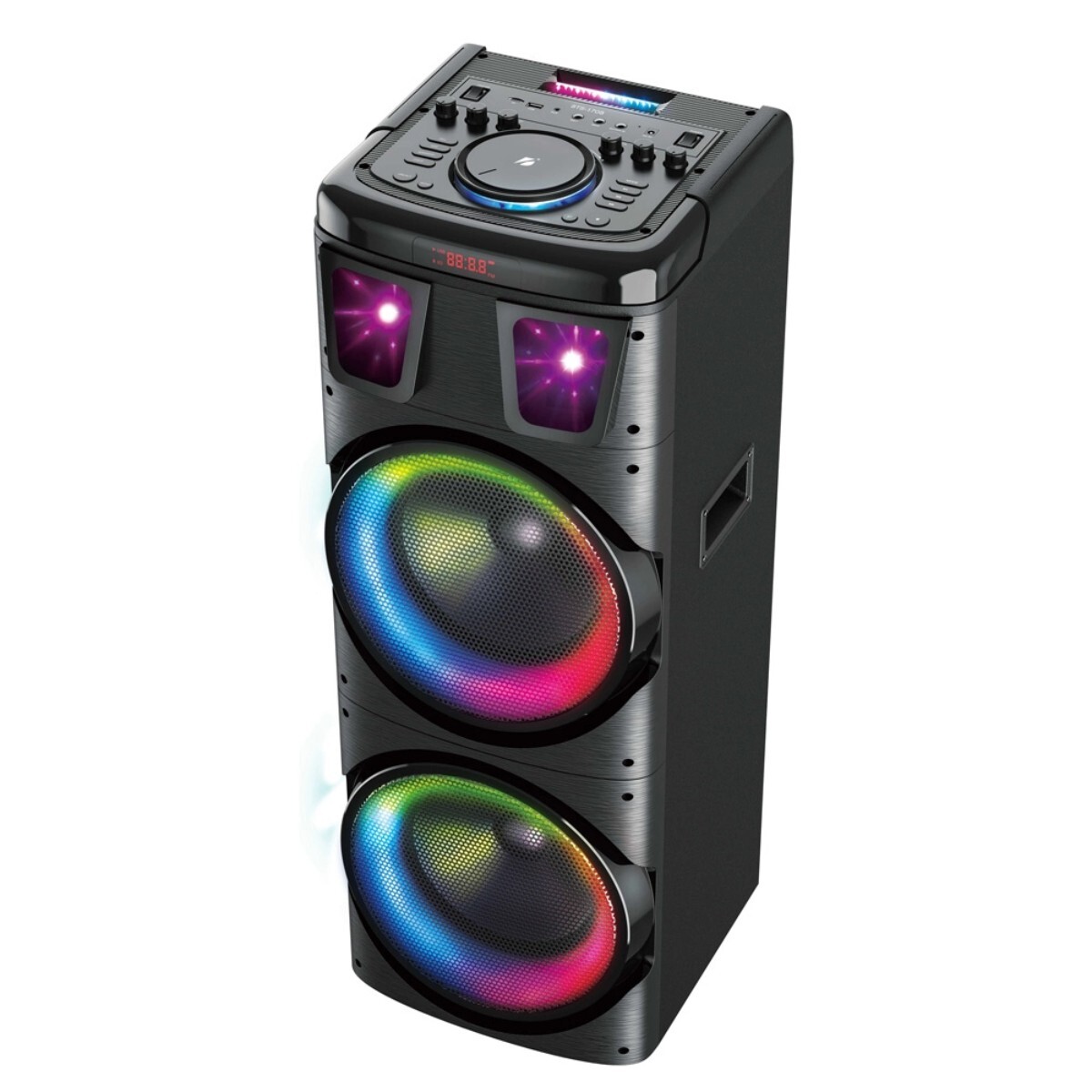 PARLANTE PORTATIL BLUETOOTH BTS-1708 2X10" CON MICROFONO 