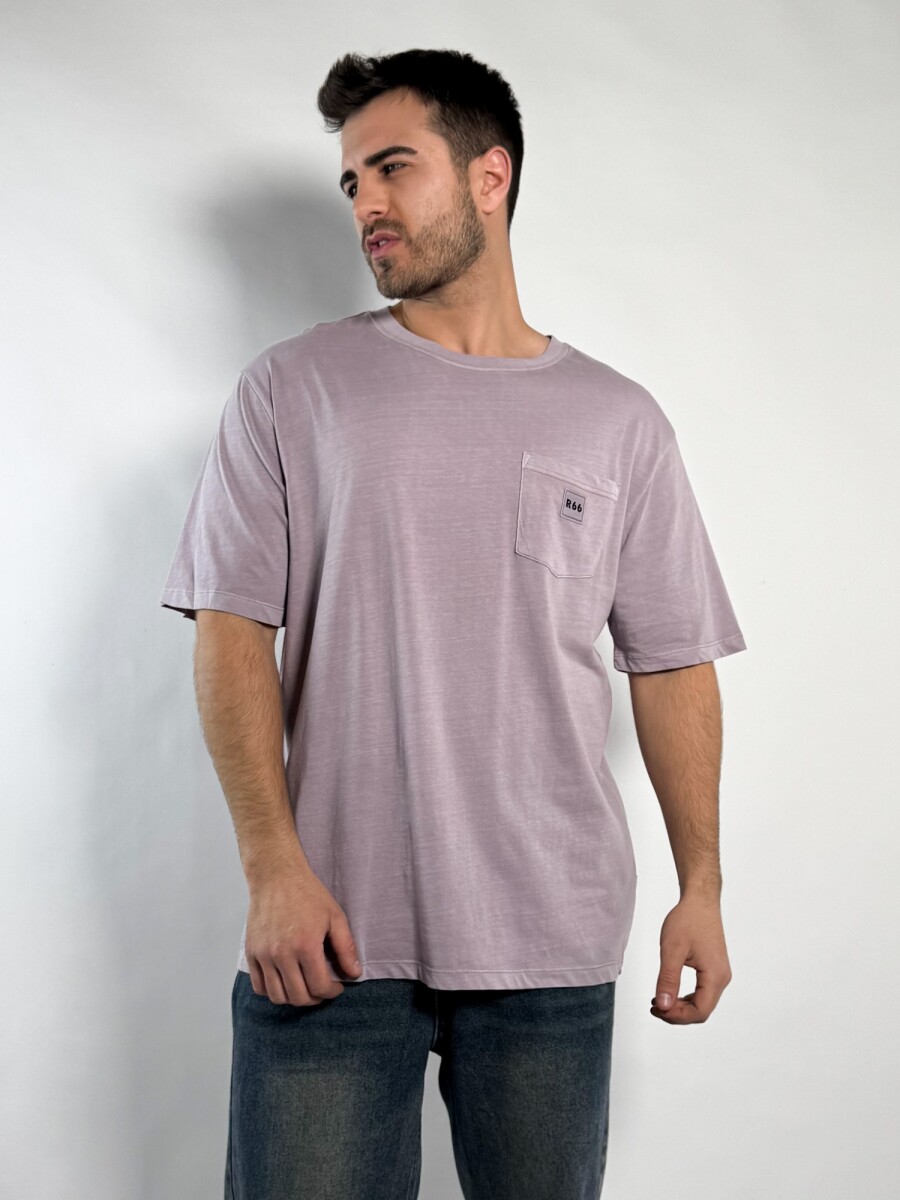 Remera oversize con bolsillo Gino - Morado 