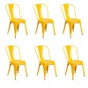 Pack 6 Sillas Tolix Lumax Varios Colores Living Comedor Amarillo