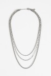 Collar triple vuelta acero plateado