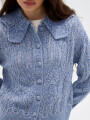 Cardigan Nerua Celeste Grisaceo