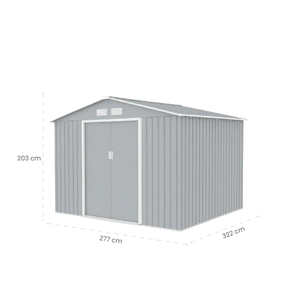 Galpón prefabricado Reforzado 2 Puertas ARCHER E Aluminio