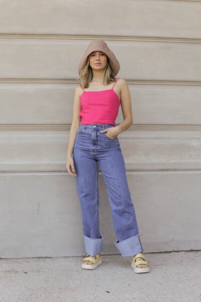 JEAN WIDE MORANGO Azul