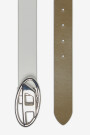 CINTURON OVAL D LOGO B-1DR Blanco
