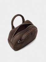 Mini Bolso De Mano Con Efecto Piel marron