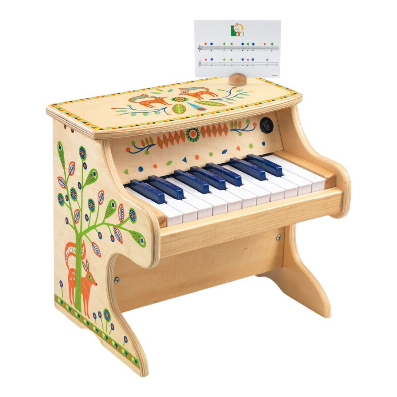 Piano Eléctrico Madera Animambo Djeco Piano Eléctrico Madera Animambo Djeco