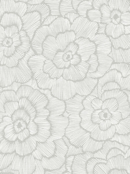 COLECCIÓN PACIFICA - PERIWINKLE LIGHT GREY TEXTURED FLORAL - N/A