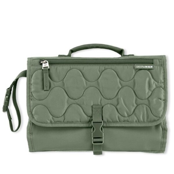 Cambiador portatil XL skip hop verde capitoneado