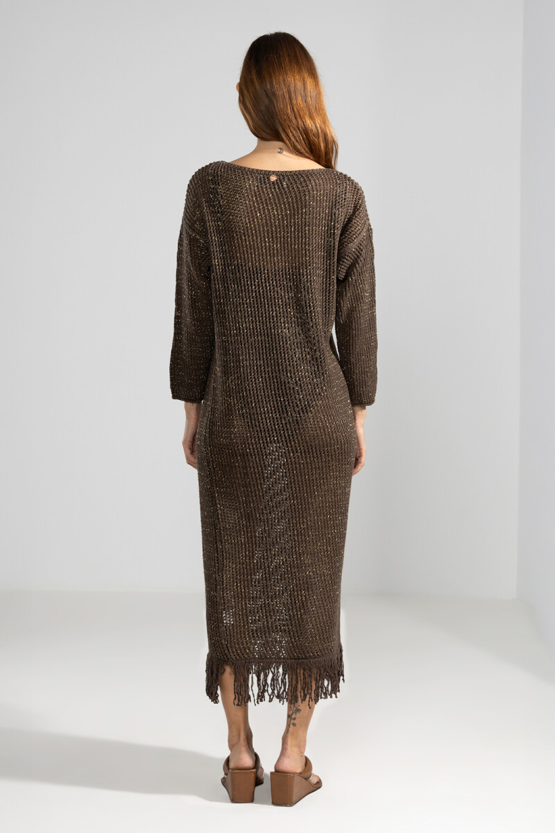 FRINGES DRESS Chocolate