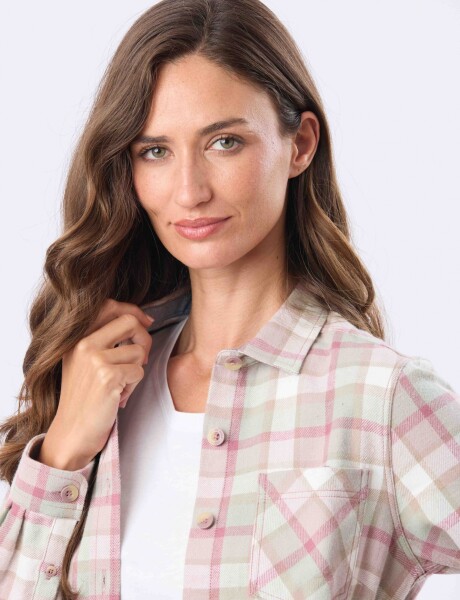CAMISA VIYELA CUADROS Rosado