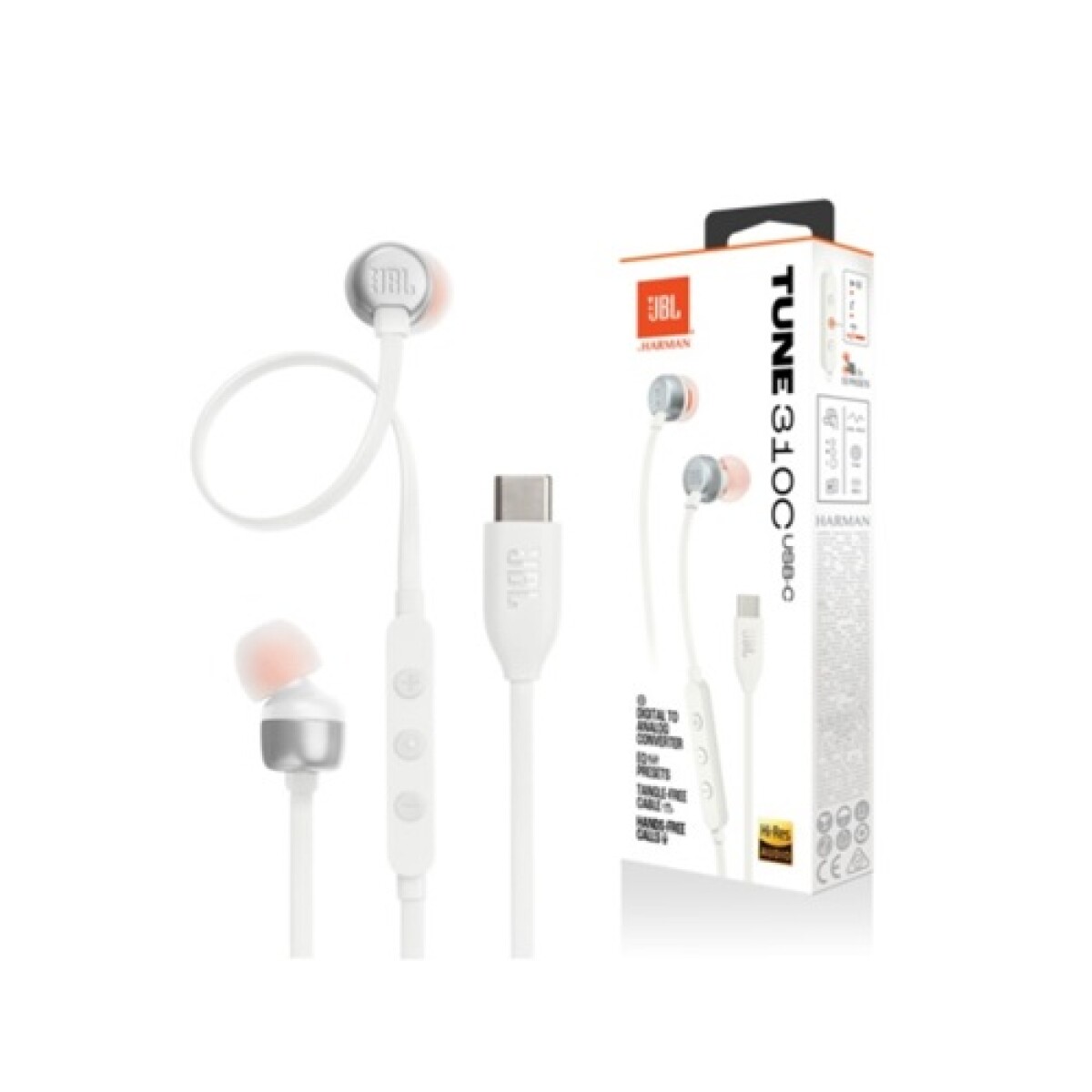 Auriculares JBL Tune 310C White 