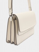 Bolso Bandolera Con Solapa Doble crudo