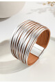 BRAZALETE EN PU PLATEADO