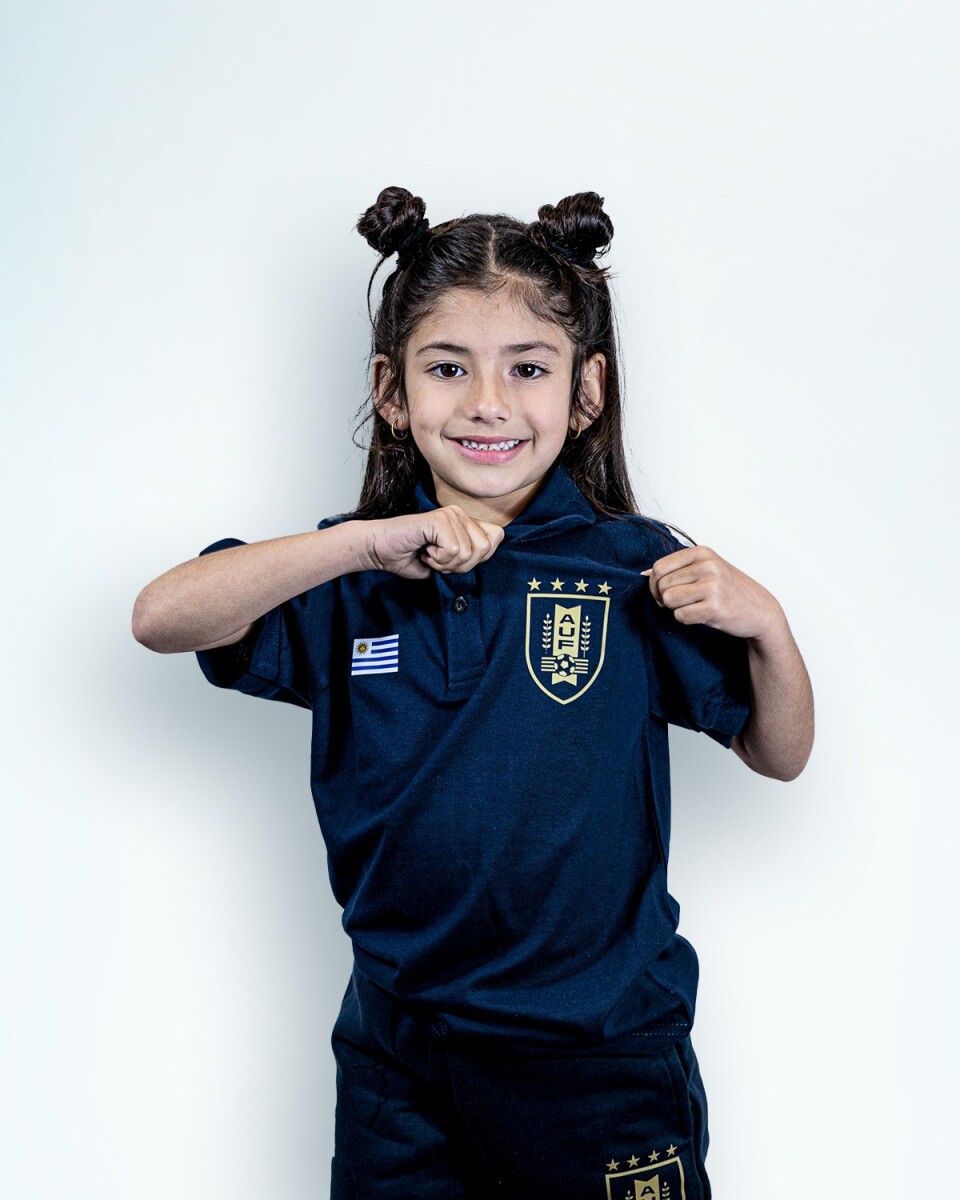 Camiseta Polo - Infantil - Azul Marino 