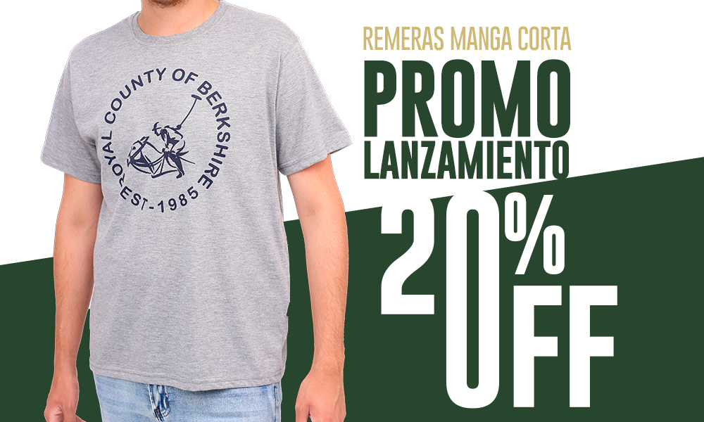 Remeras manga corta 20 off