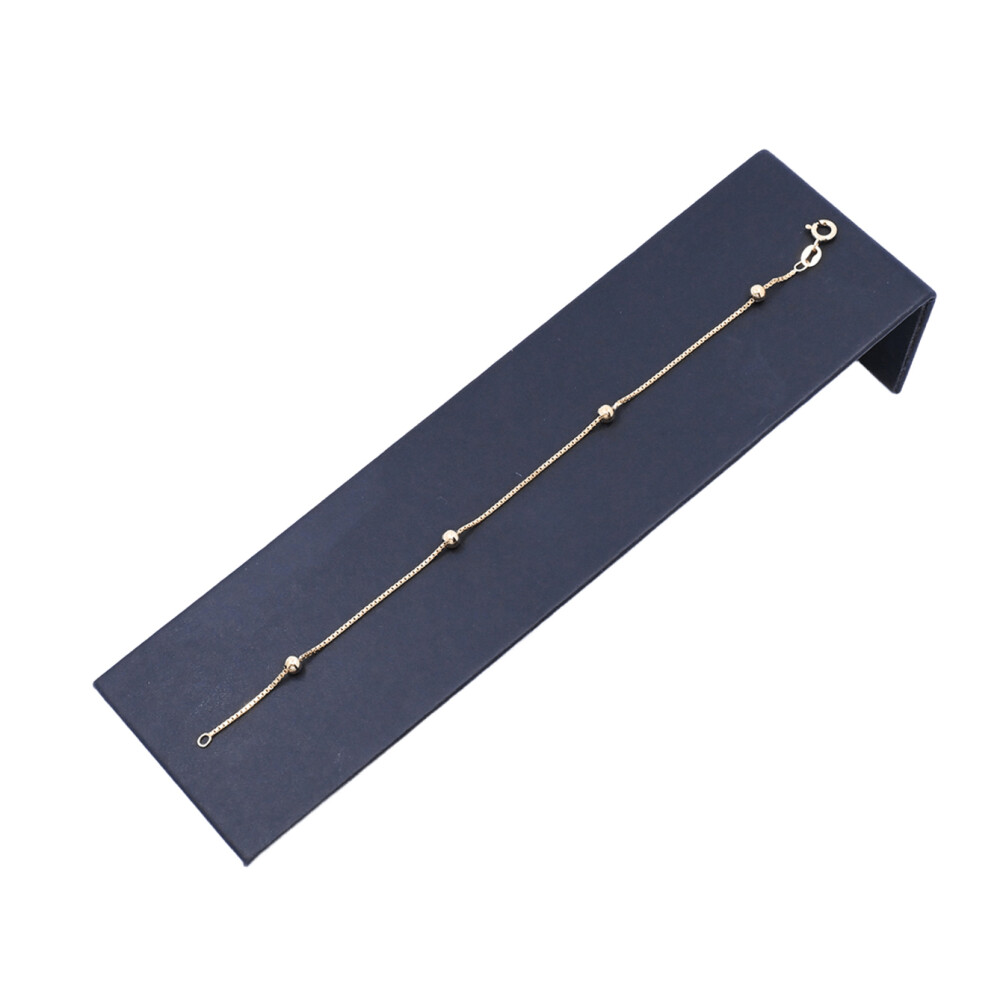 Pulsera oro 18k veneciana con bolitas. Pulsera oro 18k veneciana con bolitas.