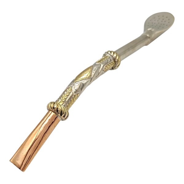 BOMBILLA CRIOLLA PLATA Y ORO 32 plateadouniforme