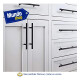 Pack X2 Tirador Manija Agarre Para Mueble Negro Mate Negro