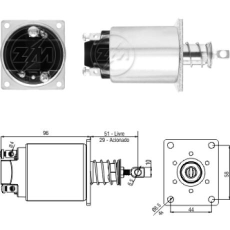AUTOMATICO DE ARRANQUE - SOLENOIDE CORTE 12V MWM ZM AUTOMATICO DE ARRANQUE - SOLENOIDE CORTE 12V MWM ZM