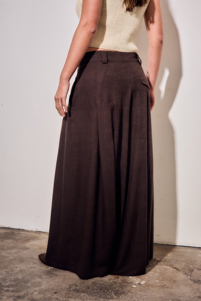 Pantalon Con Lino Safari