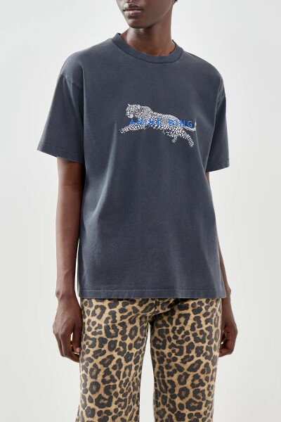 REMERA CADE LEOPARD Negro