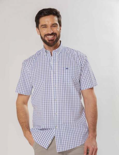 CAMISA A CUADROS Azul