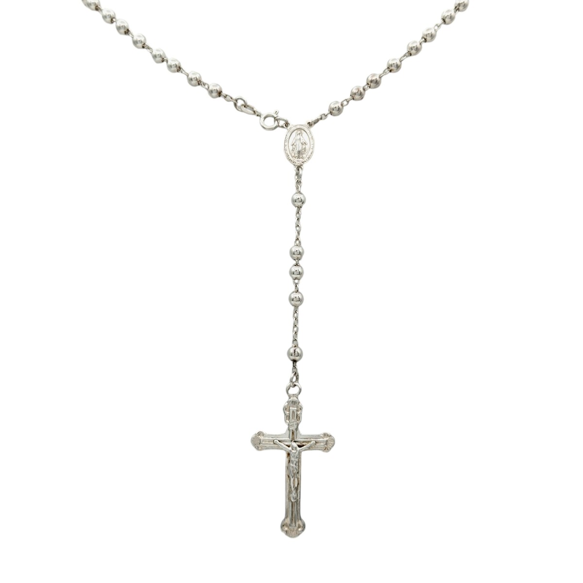 Rosario Virgen Milagrosa - Plata 925 - Sin Piedra - RO3005 - sinpiedra 