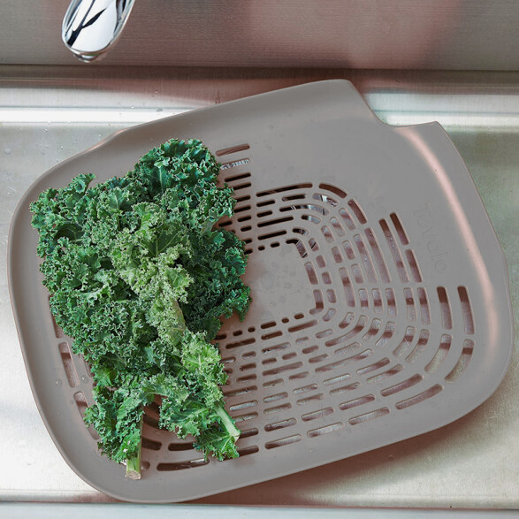 Colador plano para verduras, gris TV1036