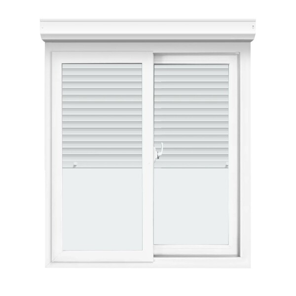 Ventana de PVC Blanco 134 X 120 Con Persiana Corrediza Ventana de PVC Blanco 134 X 120 Con Persiana Corrediza