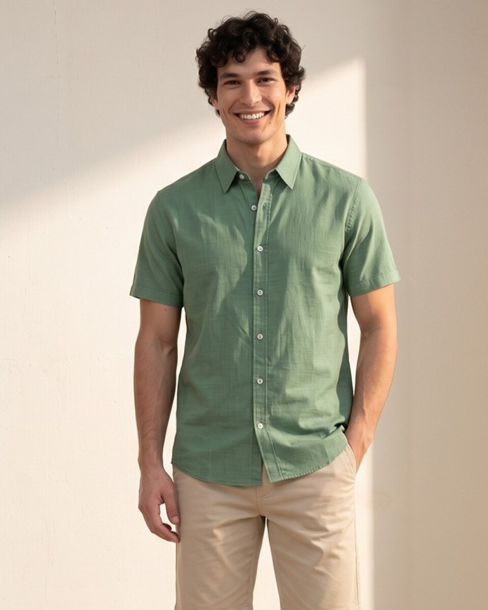 Camisa Mangas Cortas. - Verde 