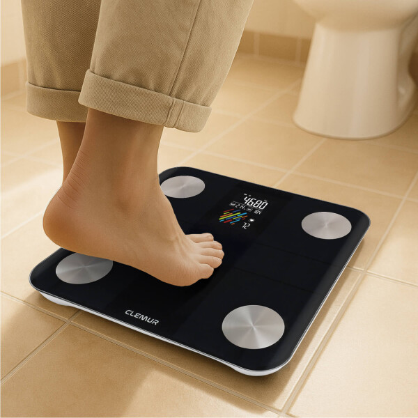 Balanza Baño Inteligente Monitor Digital Bascula Profesional app smart led 180 Kg Imback Color Gris Oscuro Balanza Baño Inteligente Monitor Digital Bascula Profesional app smart led 180 Kg Imback Color Gris Oscuro