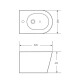 BIDET CON TRANSFERENCIA SERIE LACAR BLANCO BRILLO 52X35 BLANCO