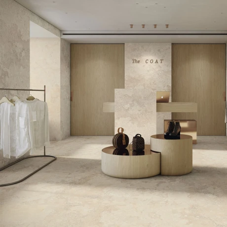 Porcelanato Tipo Travertino Beige 60X120Cm Piso Pared 000