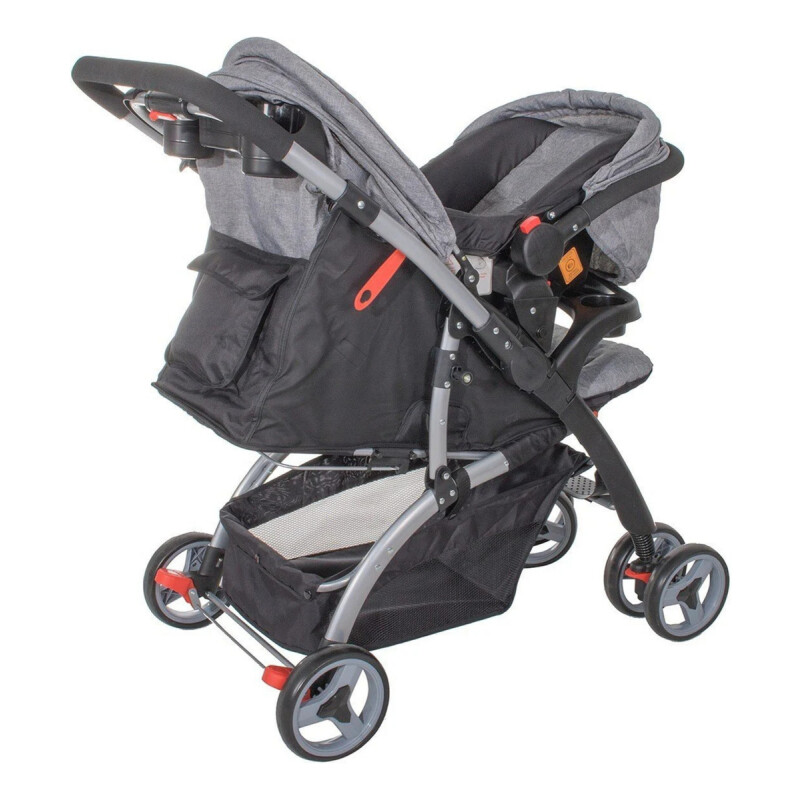 Coche De Paseo Para Bebe Travel System Color Gris Gris