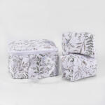Set X3 Necessaires Chiara Col. Bea Floral Aves Rosa