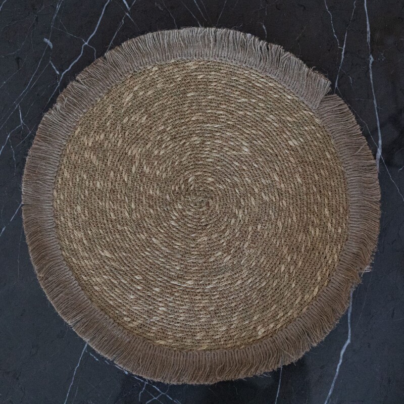 Individual redondo de yute Individual redondo de yute