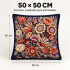 Funda de almohadón ZAL bordada artesanal 50 x 50 cm Azul