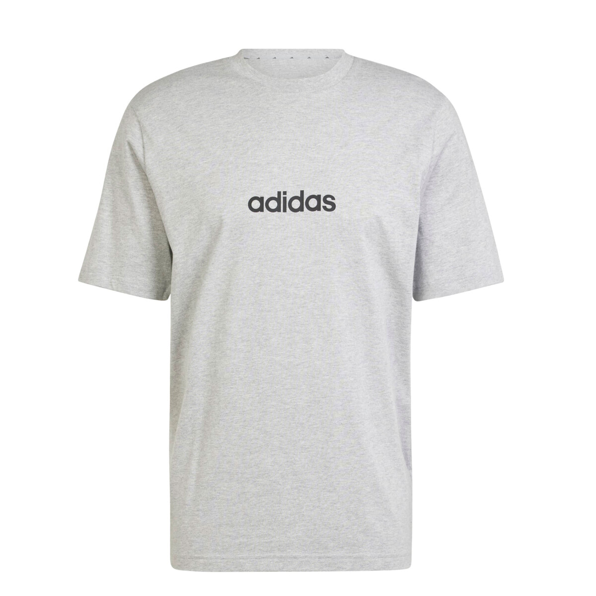 Remera de Hombre Adidas Essentials Linear - Gris - Negro 